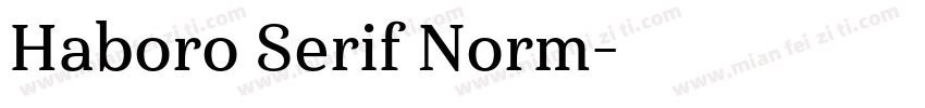 Haboro Serif Norm字体转换